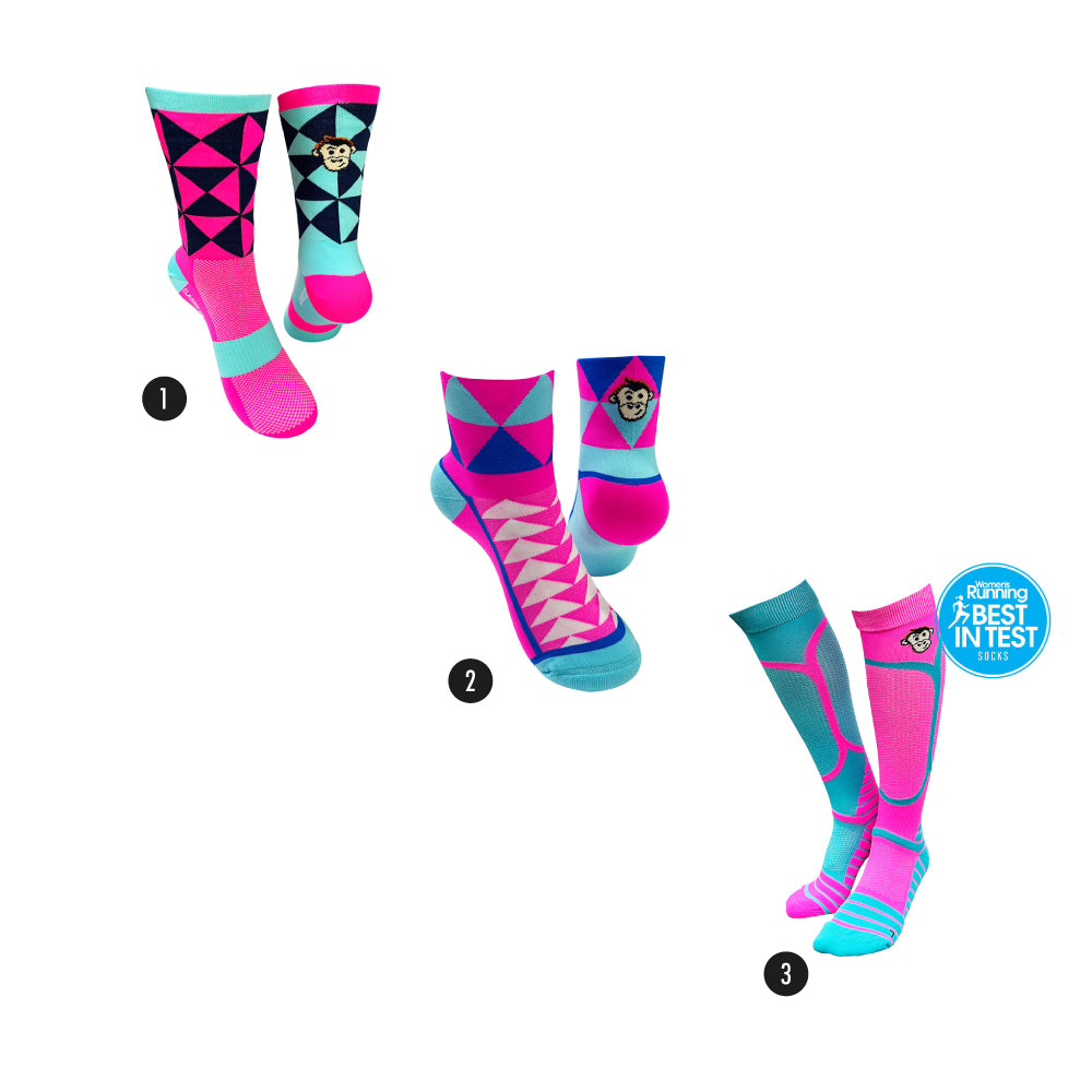 Running Socks Bundle: Pink