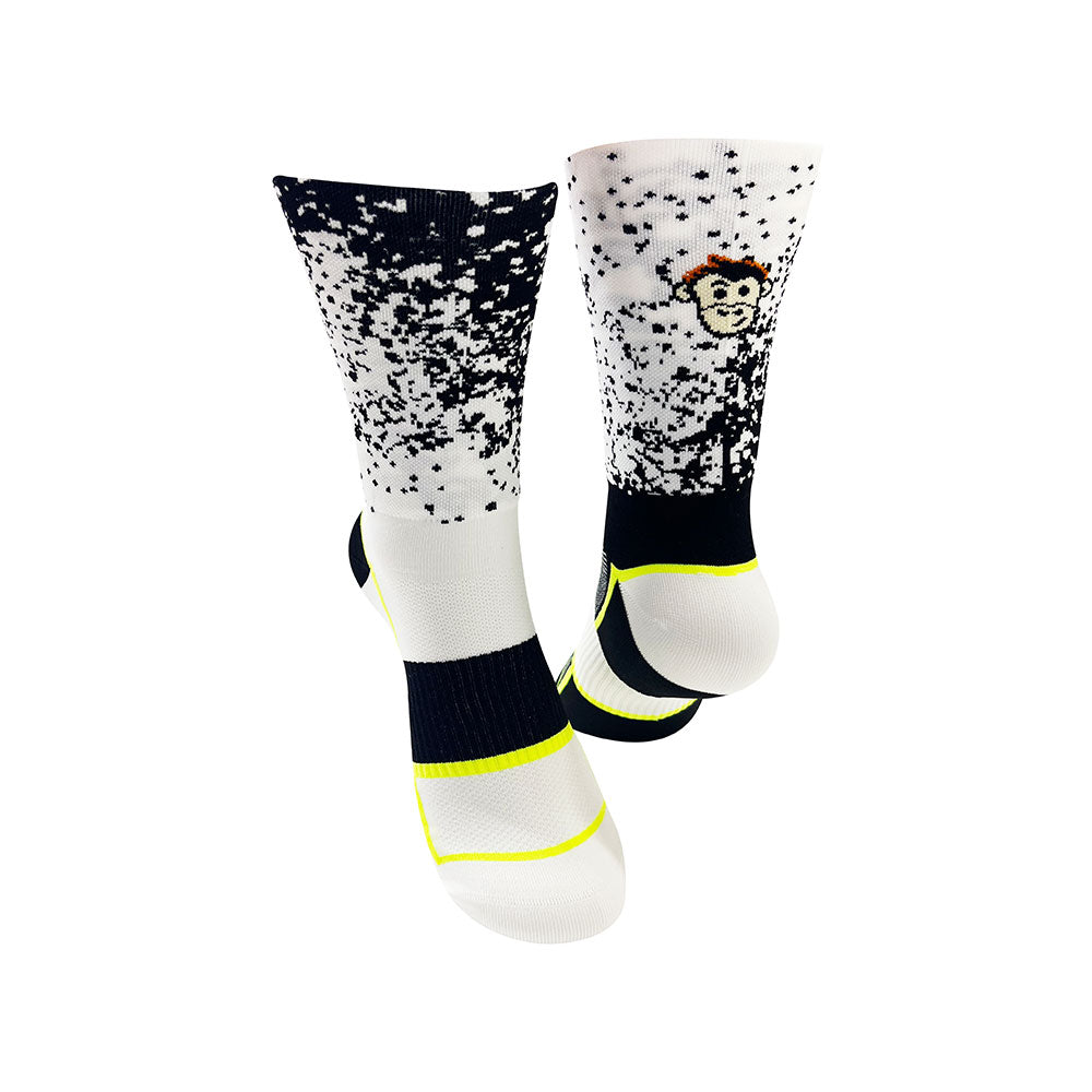 Senita Crew Socks - White/Black  Crew socks, Senita athletics, Socks and  heels