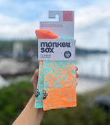 CLASSIC MIST SPORTS SOCKS: ORANGE + TURQUOISE