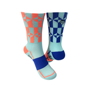CLASSIC TARGET SPORTS SOCKS: TURQUOISE + ORANGE