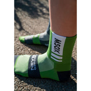CLASSIC BLOCK SPORTS SOCKS: GREEN + GREY
