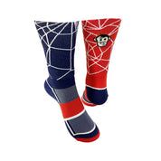 CLASSIC WEB SPORTS SOCKS: RED + NAVY