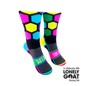 CLASSIC HEX SPORTS SOCKS: BLACK MULTI