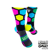 CLASSIC HEX SPORTS SOCKS: BLACK MULTI