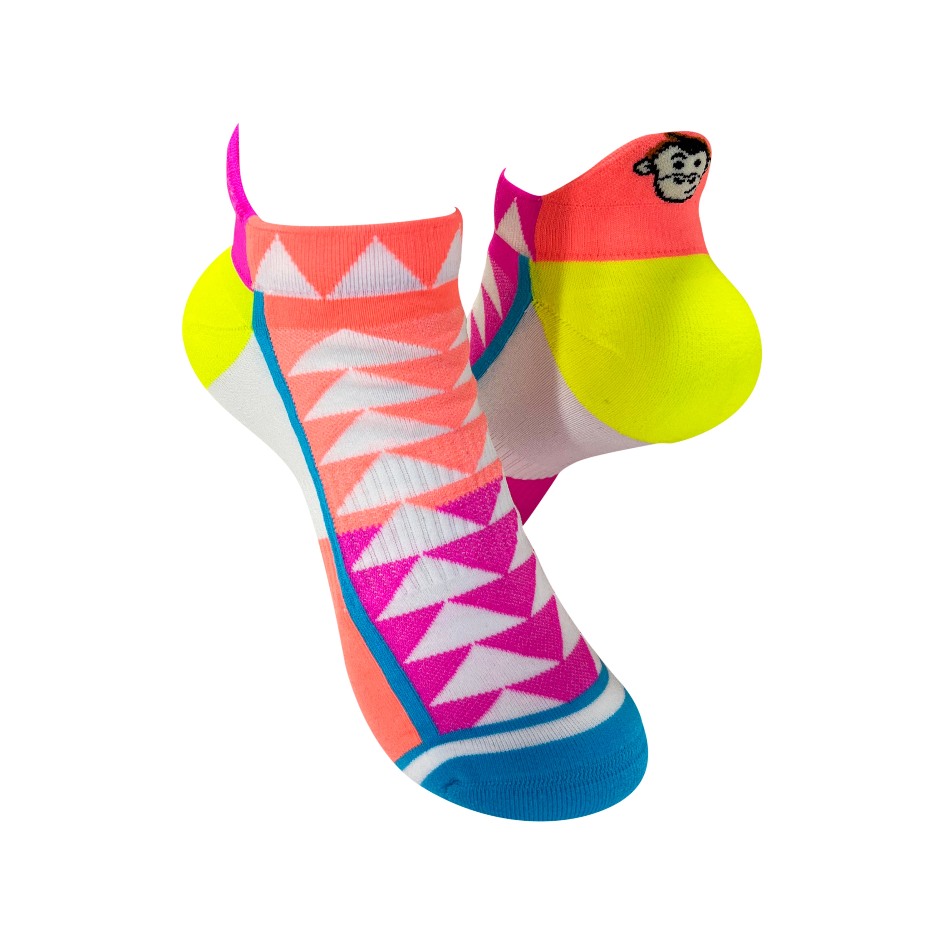 ELITE PYRAMID SPORTS SOCKS: WHITE FLURO