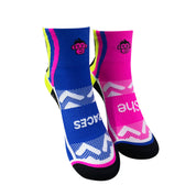 ULTRA SHERACES GEO SPORTS SOCKS: BLACK MULTI