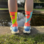 PODIUM BOLT SPORTS SOCKS: YELLOW + ORANGE