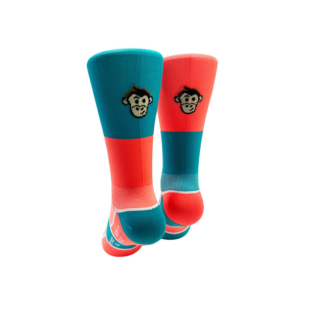 PODIUM BLOCK SPORTS SOCKS: ORANGE + BLUE