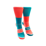 PODIUM BLOCK SPORTS SOCKS: ORANGE + BLUE