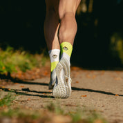 PODIUM BLOCK SPORTS SOCKS: WHITE + YELLOW