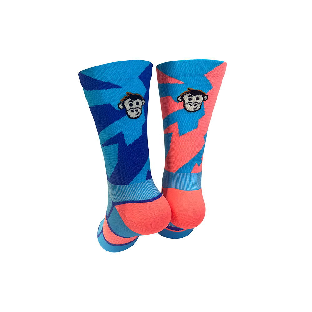 PODIUM BOLT SPORTS SOCKS: BLUE + ORANGE