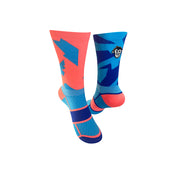 PODIUM BOLT SPORTS SOCKS: BLUE + ORANGE
