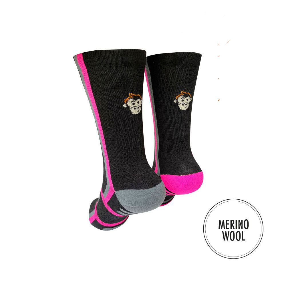 THERMO MERINO SPORTS SOCKS: BLACK