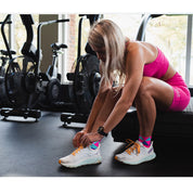 ULTRA GEO SPORTS SOCKS: PINK + TURQUOISE