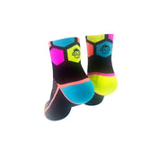 ULTRA HEX SPORTS SOCKS: BLACK MULTI