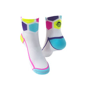 ULTRA HEX SPORTS SOCKS: WHITE MULTI