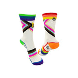 Podium Pride Sports Socks: White Multi