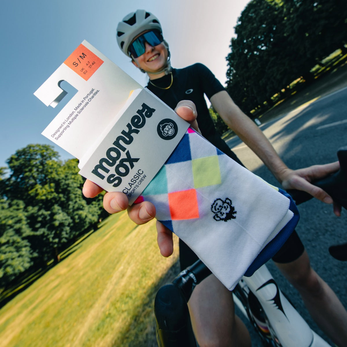 Classic Quin Sports Socks: White Multi
