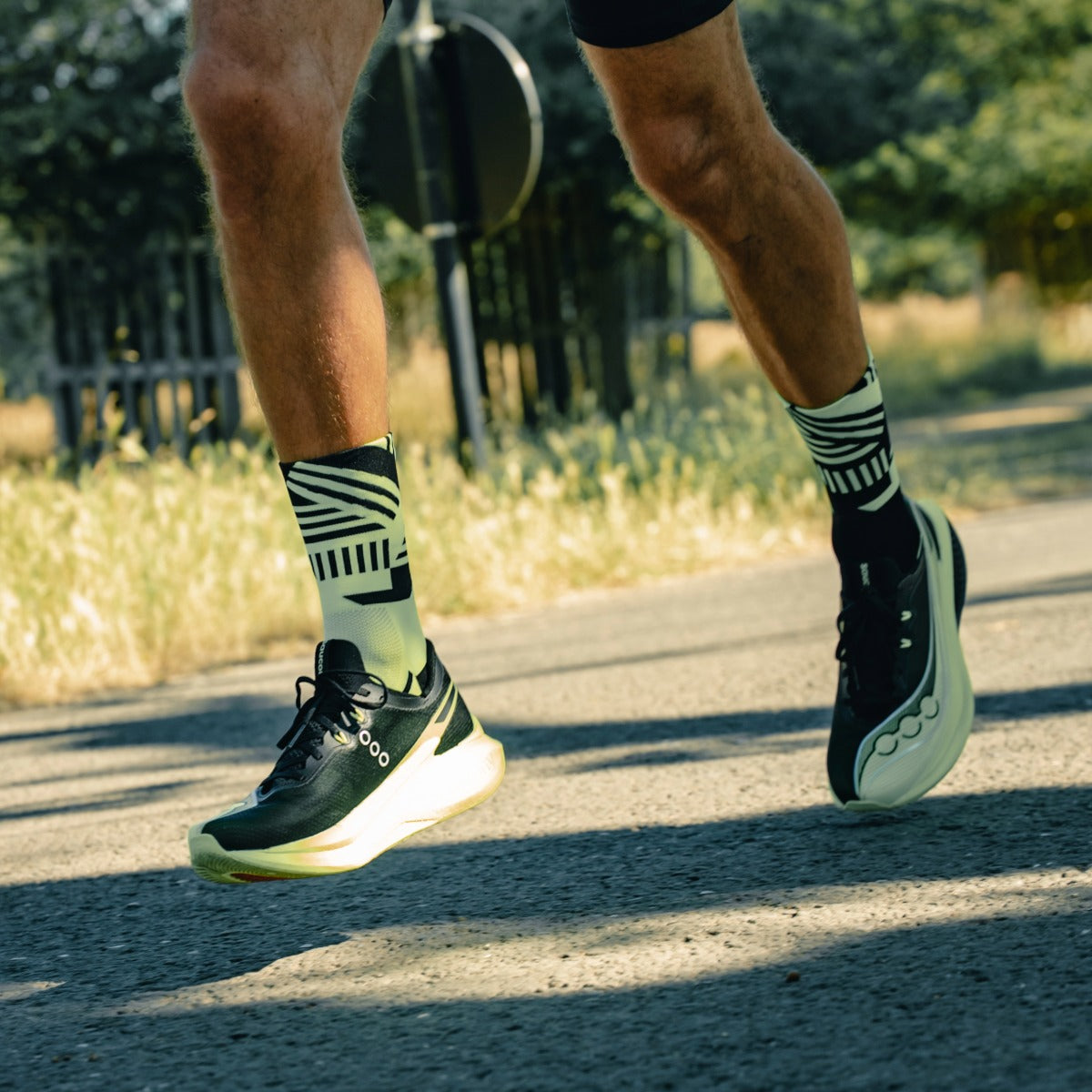 Classic Track Sports Socks: Yellow + Black