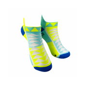 ELITE PYRAMID SPORTS SOCKS: YELLOW + TURQUOISE