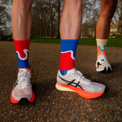 Podium Wave Sports Socks: Cobalt + Red