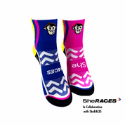 ULTRA SHERACES GEO SPORTS SOCKS: BLACK MULTI