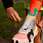 Podium Wave Sports Socks: Sand + Orange