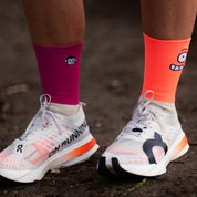 Classic Eye Sports Socks: Purple + Orange
