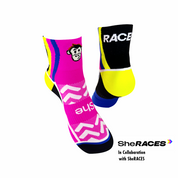 ULTRA SHERACES GEO SPORTS SOCKS: BLACK MULTI