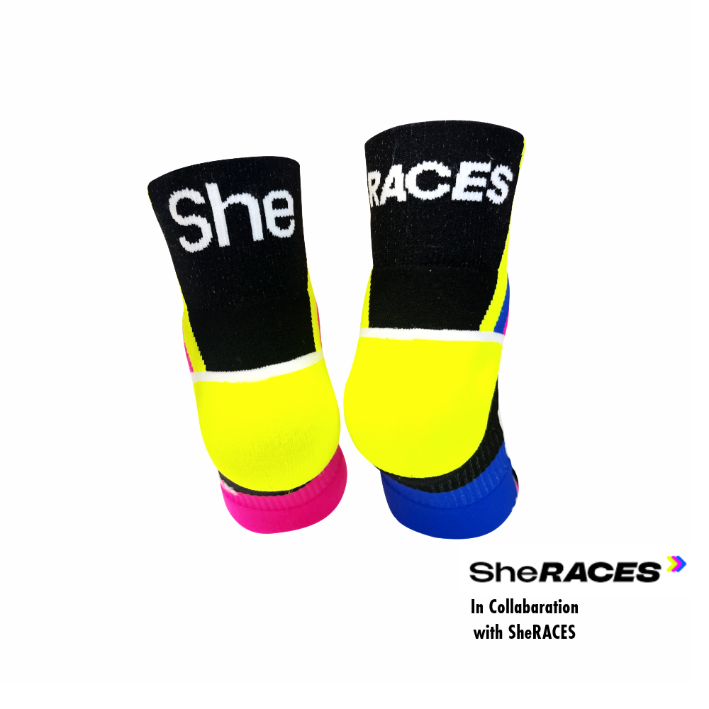 ULTRA SHERACES GEO SPORTS SOCKS: BLACK MULTI