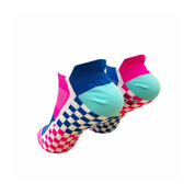 ELITE GRID SPORTS SOCKS: PINK + BLUE