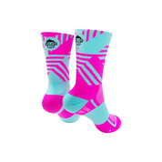 Classic Track Sports Socks: Pink + Turquoise