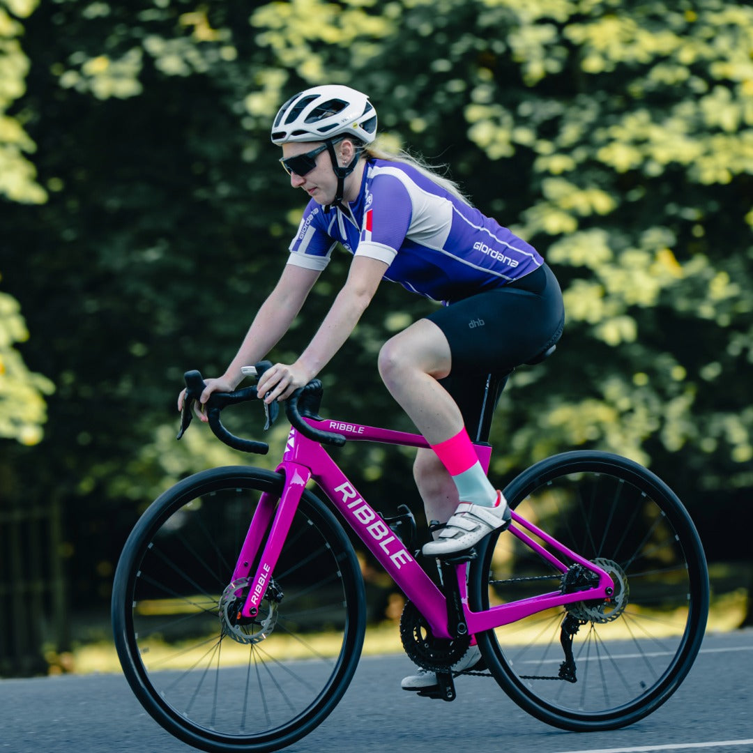 Podium Block Sports Socks: Pink + Turquoise