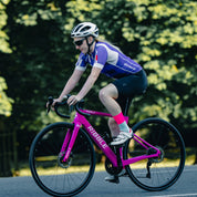 Podium Block Sports Socks: Pink + Turquoise