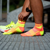 ULTRA TRACK SPORTS SOCKS: ORANGE + YELLOW