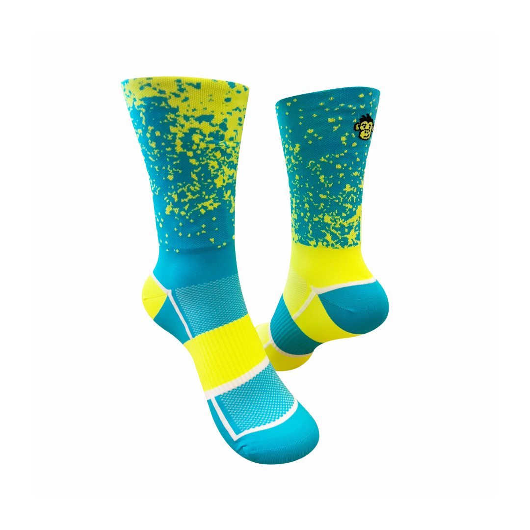 CLASSIC MIST SPORTS SOCKS: YELLOW + BLUE