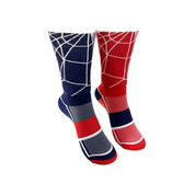 CLASSIC WEB SPORTS SOCKS: RED + NAVY