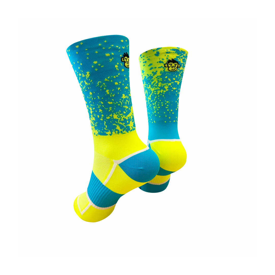 CLASSIC MIST SPORTS SOCKS: YELLOW + BLUE