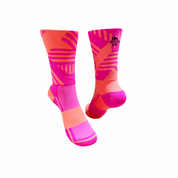 CLASSIC TRACK SPORTS SOCKS: PINK + ORANGE