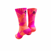 CLASSIC TRACK SPORTS SOCKS: PINK + ORANGE