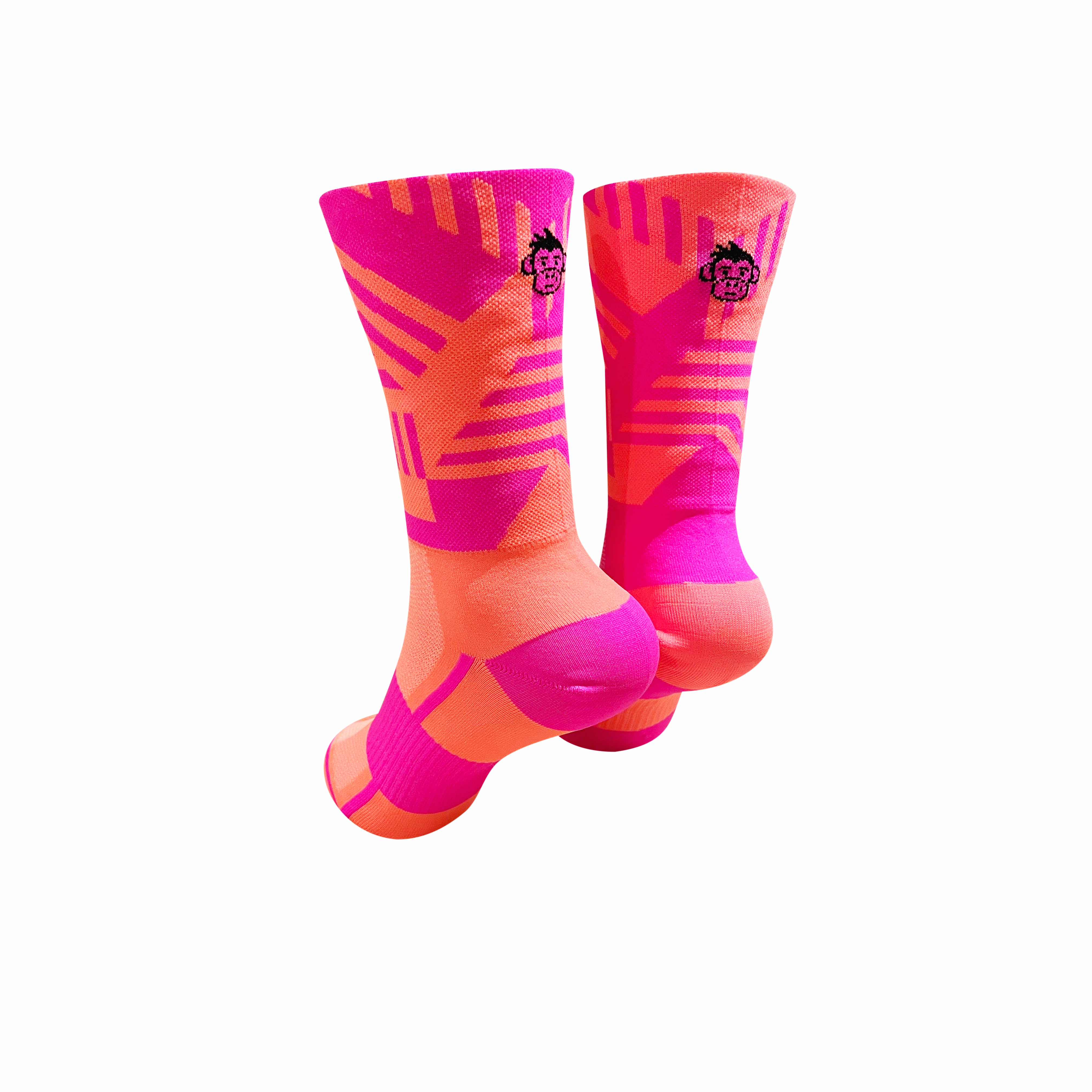 CLASSIC TRACK SPORTS SOCKS: PINK + ORANGE