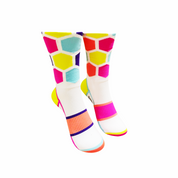 CLASSIC HEX SPORTS SOCKS: WHITE MULTI