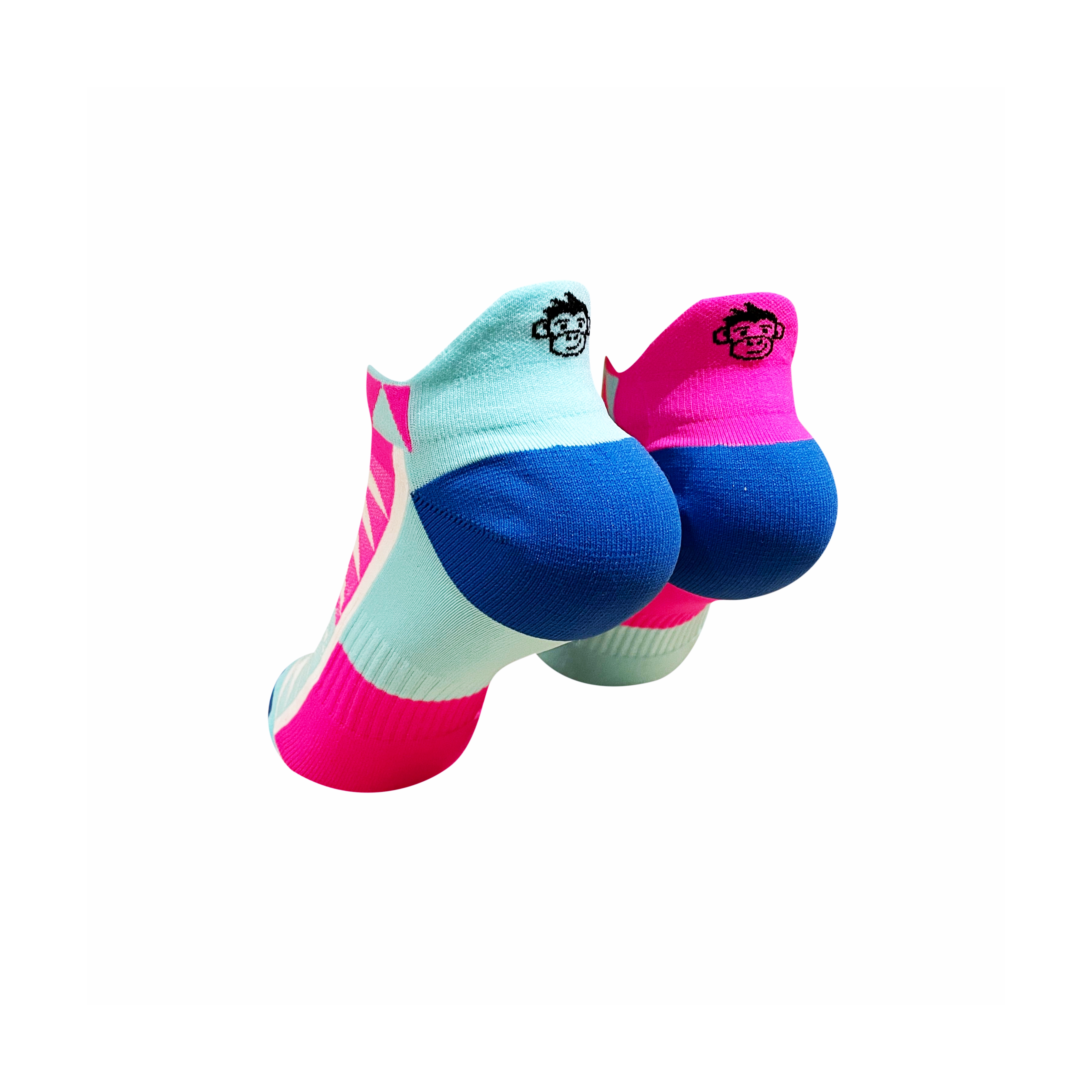 ELITE PYRAMID SPORTS SOCKS: PINK + TURQUOISE