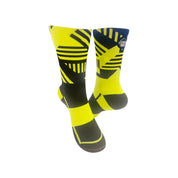 CLASSIC TRACK SPORT SOCKS: YELLOW + BLACK