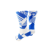 CLASSIC TRACK SPORT SOCKS: COBALT + WHITE