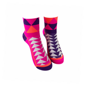 ULTRA GEO SPORTS SOCKS: PINK + PURPLE