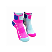 ULTRA HEX SPORTS SOCKS: PINK + TURQUOISE