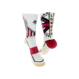Major London Sports Socks: White + Red