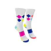CLASSIC QUIN SPORTS SOCKS: WHITE MULTI