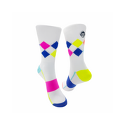 CLASSIC QUIN SPORTS SOCKS: WHITE MULTI